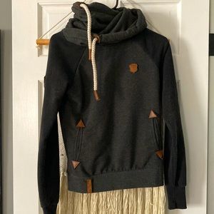 Naketeno gray black hoodie